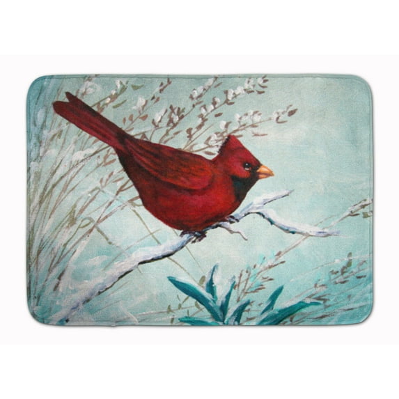 Carolines Treasures Cardinal Winter Red Bird Floor Mat, 19" x 27", Multicolor