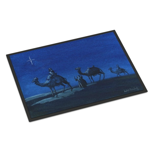 Wise Men in Blue Door Mat