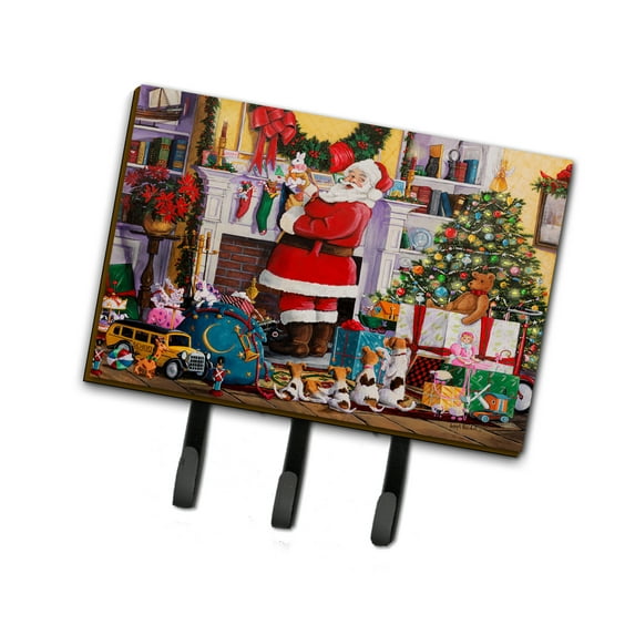Santa Claus Placing the Presents Leash or Key Holder