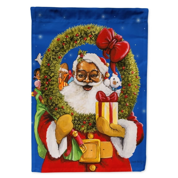 Carolines Treasures PJH3011GF Santa Claus African Santa Flag Garden Size Small multicolor