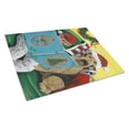 thumbnail image 1 of Carolines Treasures PPP3006LCB Airedale Storybook Tails Christmas Glass Cutting Board Large, 12H x 16W, multicolor, 1 of 2