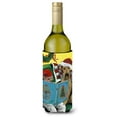 thumbnail image 1 of Carolines Treasures PPP3006LITERK 24 oz Airedale Storybook Tails Christmas Wine Bottle Hugger, 1 of 1