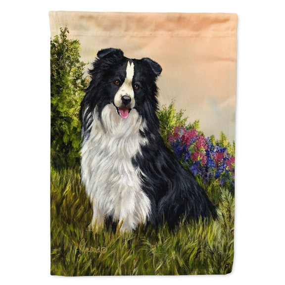 Border Collie Simplicity Flag Canvas House Size