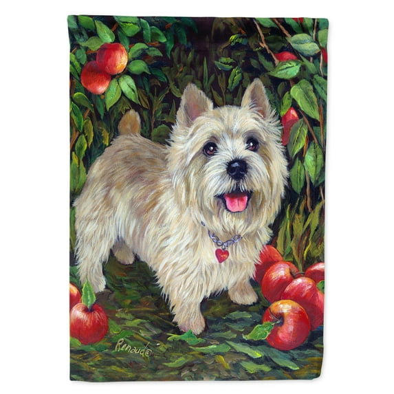 Carolines Treasures PPP3042GF Cairn Terrier Apples Flag Garden Size Small multicolor