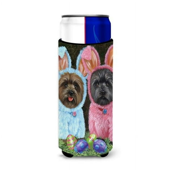 Carolines Treasures PPP3046MUK 12 oz Cairn Terrier Easter Bunnies Ultra Hugger for Slim Cans