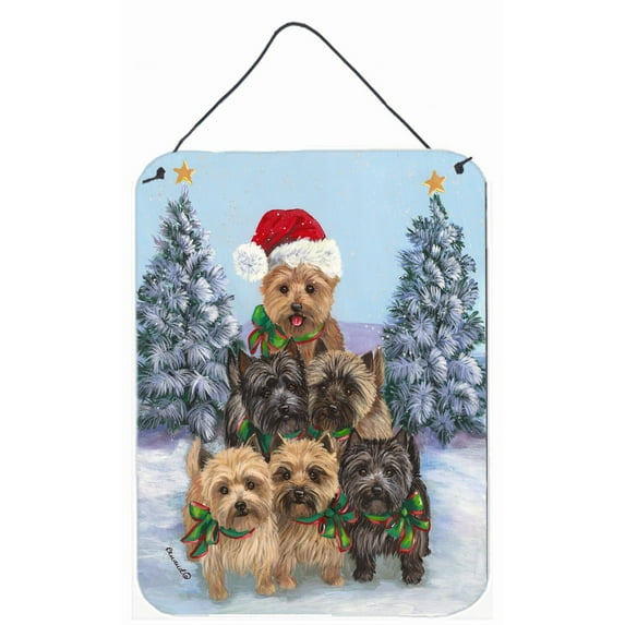 Carolines Treasures PPP3051DS1216 Cairn Terrier Christmas Family Tree Wall or Door Hanging Prints 12x16 multicolor