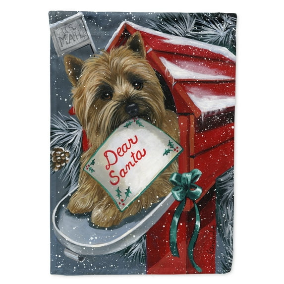 Carolines Treasures PPP3054GF Cairn Terrier Christmas Letter to Santa Flag Garden Size Small multicolor