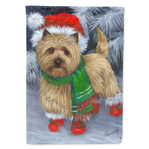 Cairn Terrier Christmas Red Boots Garden Flag