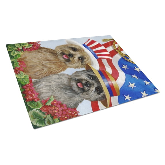 Carolines Treasures PPP3060LCB Cairn TerrierGlass Cutting Board Large, 12H x 16W, multicolor