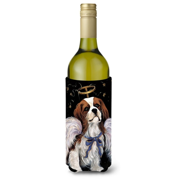 Carolines Treasures PPP3063LITERK 24 oz Cavalier Spaniel Christmas Angel Wine Bottle Hugger