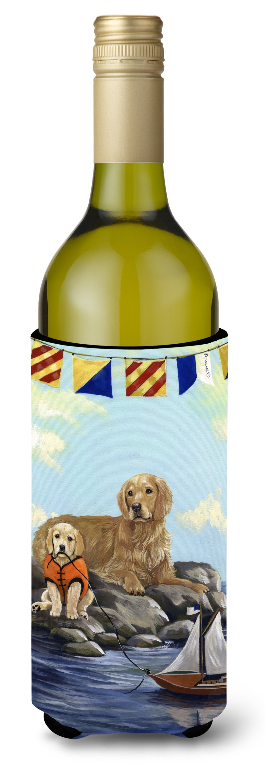 Caroline's Treasures Golden Retriever Retreat Wine Bottle Hugger
