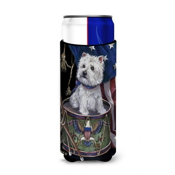 Carolines Treasures PPP3129MUK 12 oz Westie Little Drummer Boy USA Ultra Hugger for Slim Cans