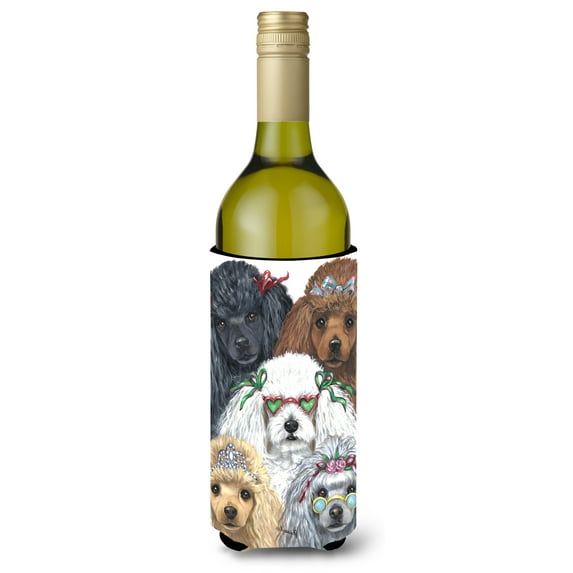Carolines Treasures PPP3149LITERK 24 oz Poodle Oodles Wine Bottle Hugger