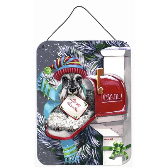 Carolines Treasures PPP3162DS1216 Schnauzer Christmas Letter to Santa Wall or Door Hanging Prints 12x16 multicolor
