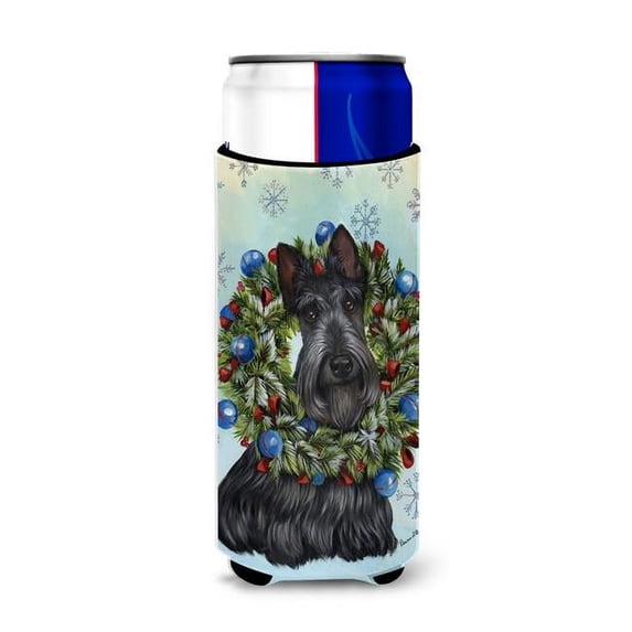 Carolines Treasures PPP3181MUK 12 oz Scottie Christmas Snowflake Ultra Hugger for Slim Cans