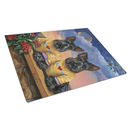 Carolines Treasures PPP3182LCB Scottie Soulmates Glass Cutting Board Large, 12H x 16W, multicolor