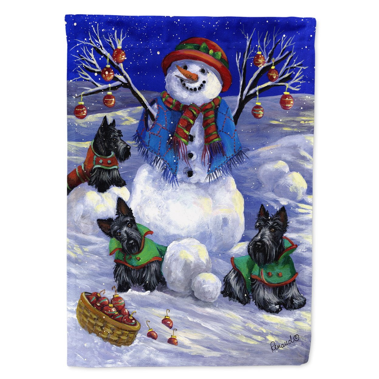 Carolines Treasures VHA3017JMAT Christmas Snowman Let it Snow Door