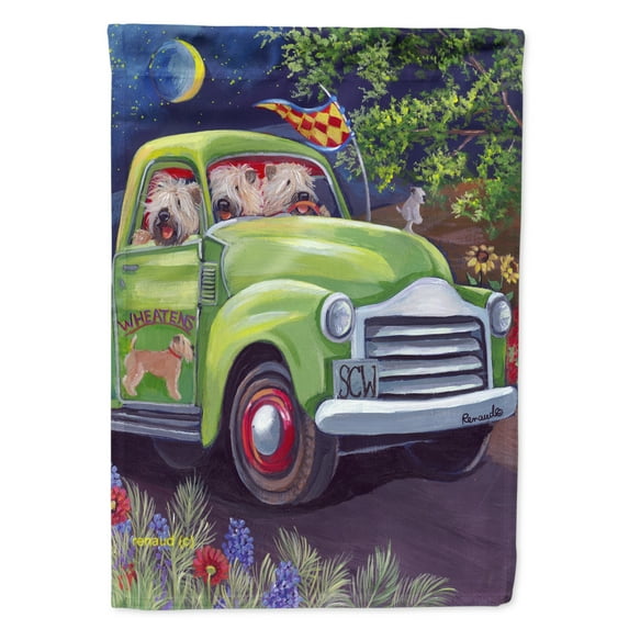 Carolines Treasures PPP3195CHF Wheaten Terrier Zoom Flag Canvas House Size  Large multicolor