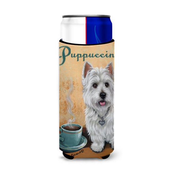 Carolines Treasures PPP3225MUK 12 oz Westie Puppuccino Ultra Hugger for Slim Cans