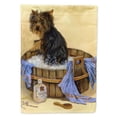 thumbnail image 1 of Carolines Treasures PPP3244GF Yorkie Bath Time Flag Garden Size  Small multicolor, 1 of 3