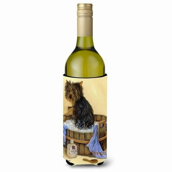 Carolines Treasures PPP3244LITERK 24 oz Yorkie Bath Time Wine Bottle Hugger