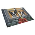 thumbnail image 1 of Carolines Treasures PPP3248LCB Boston Terrier Looking for Santa Christmas Glass Cutting Board Large, 12H x 16W,, 1 of 2