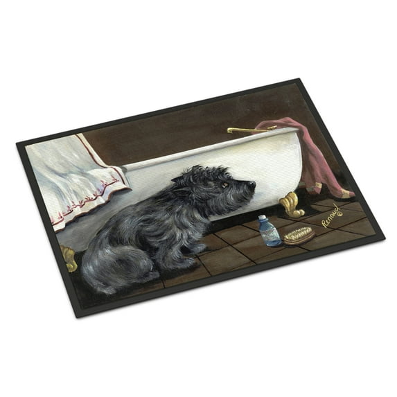 Carolines Treasures PPP3250JMAT Cairn Terrier Bath Time Door Mat Indoor Rug or Outdoor Welcome Mat 24x36 Doormat 24H X