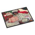 thumbnail image 1 of Carolines Treasures PPP3260MAT Dachshund Christmas Waiting for Santa Door Mat Indoor Rug or Outdoor Welcome Mat 18x27, 1 of 3