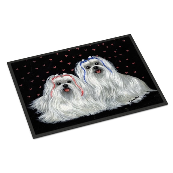 Carolines Treasures PPP3263JMAT Maltese Sweethearts Door Mat Indoor Rug or Outdoor Welcome Mat 24x36 Doormat 24H X 36W