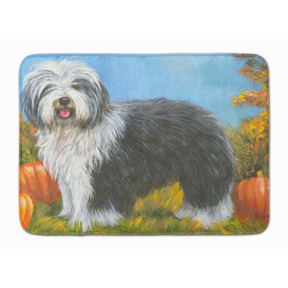 Carolines Treasures PPP3265RUG Old English Sheepdog Ocotoberfest Bath Mat Machine Washable Anti-fatigue Memory Foam