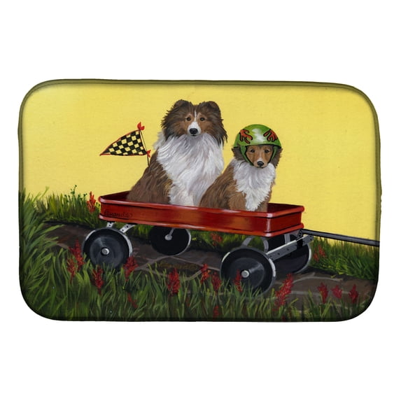 Sheltie Sheepdog Express Dish Drying Mat
