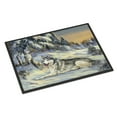 thumbnail image 1 of Carolines Treasures PPP3274MAT Siberian Husky Winterscape Door Mat Indoor Rug or Outdoor Welcome Mat 18x27 Doormat  18H, 1 of 3
