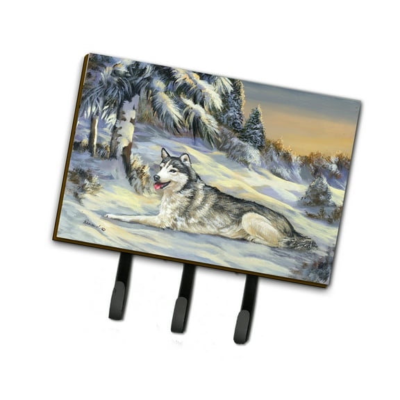 Siberian Husky Winterscape Leash or Key Holder