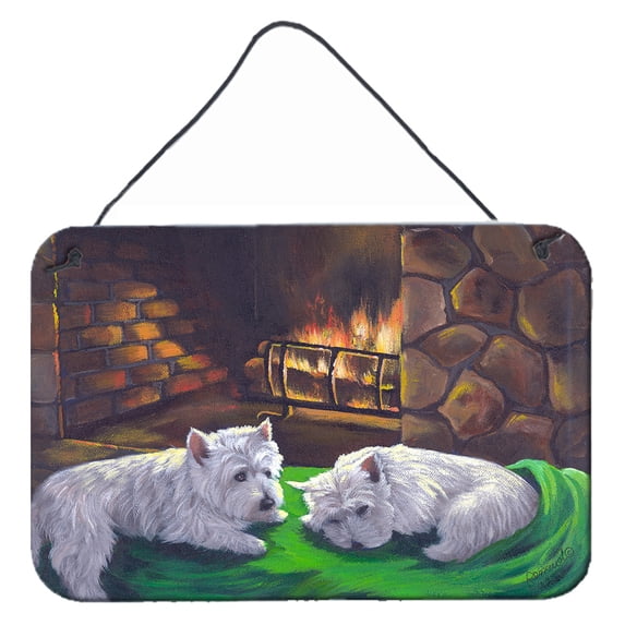 Carolines Treasures PPP3276DS812 Westie A Winters Night Wall or Door Hanging Prints 8x12 multicolor