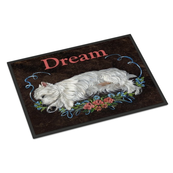 Carolines Treasures PPP3278MAT Westie Dream Door Mat Indoor Rug or Outdoor Welcome Mat 18x27 Doormat 18H X 27W