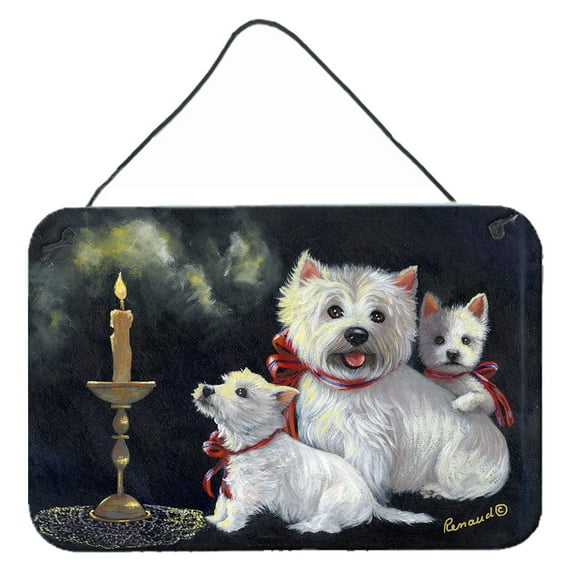 Carolines Treasures PPP3288DS812 Westie Westies Aglow Wall or Door Hanging Prints 8x12 multicolor