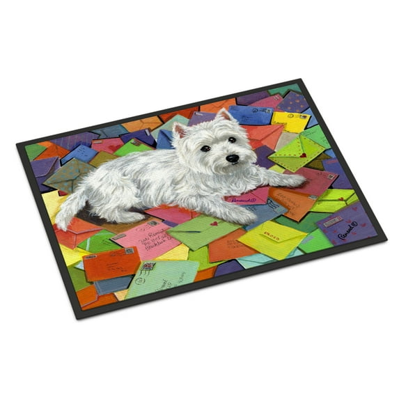 Carolines Treasures PPP3289MAT Westie Zoes Mail Door Mat Indoor Rug or Outdoor Welcome Mat 18x27 Doormat 18H X 27W