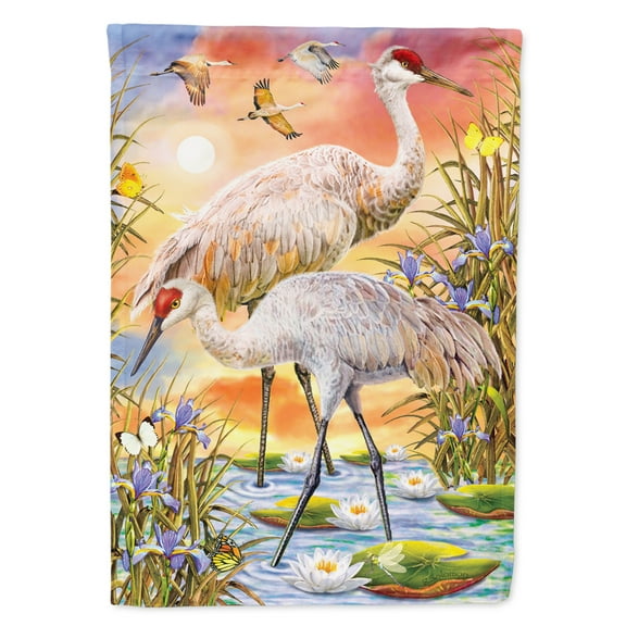 Carolines Treasures PRS4003GF Sandhill Cranes Flag Garden Size Small multicolor