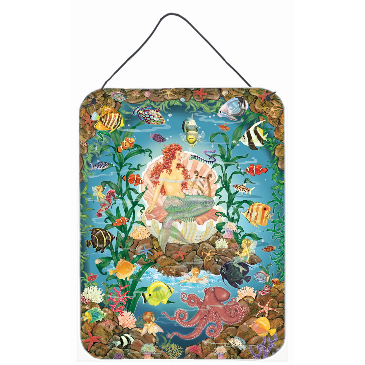 Carolines Treasures PRS4009DS1216 Mermaids Song Wall or Door Hanging Prints 12x16 multicolor
