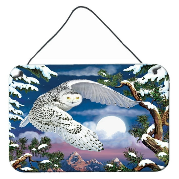 Carolines Treasures PRS4030DS812 Snowy Owl Wall or Door Hanging Prints  8x12 multicolor