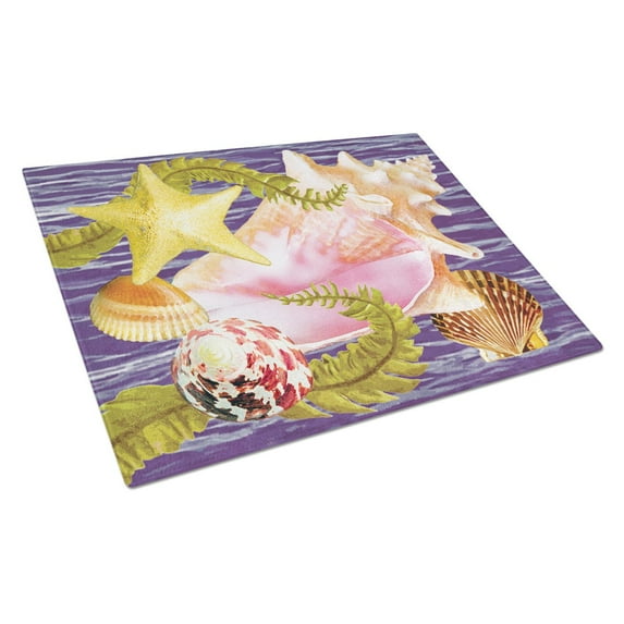 Carolines Treasures PRS4058LCB Conch And Starfish Glass Cutting Board Large, 12H x 16W, multicolor
