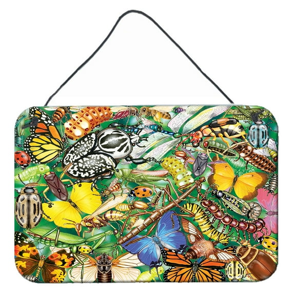 Carolines Treasures PRS4059DS812 Insects and Butterflies Bug World Wall or Door Hanging Prints 8x12 multicolor