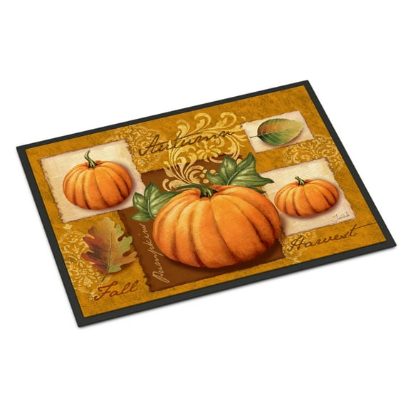 Carolines Treasures PTW2006JMAT Fall Harvest Pumpkins Door Mat Indoor Rug or Outdoor Welcome Mat 24x36 Doormat 36"L x