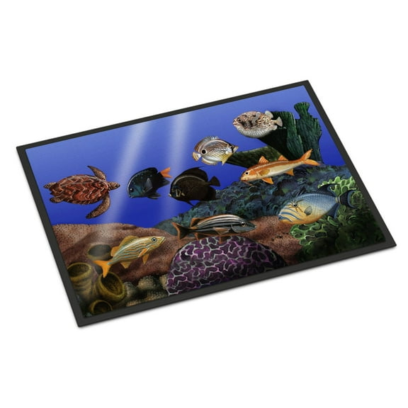Carolines Treasures PTW2028MAT Undersea Fantasy 1 Door Mat Indoor Rug or Outdoor Welcome Mat 18x27 Doormat  18H X 27W