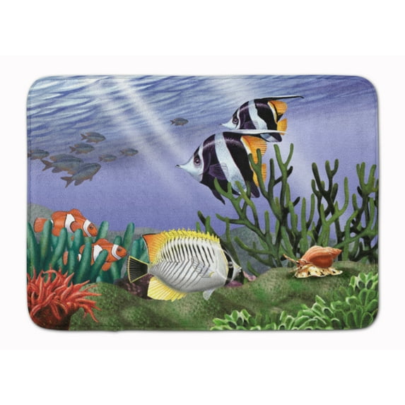 Carolines Treasures PTW2034RUG Undersea Fantasy 9 Machine Washable Memory Foam Mat 19 X 27" multicolor