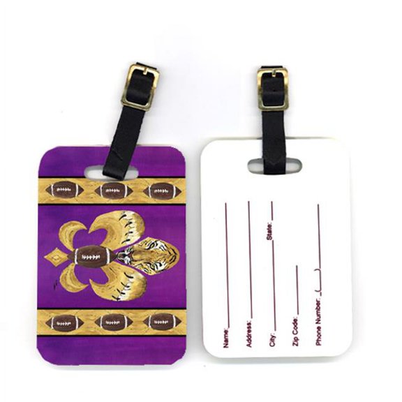 Carolines Treasures Pair of Tiger Football Fleur De Lis Luggage Tag