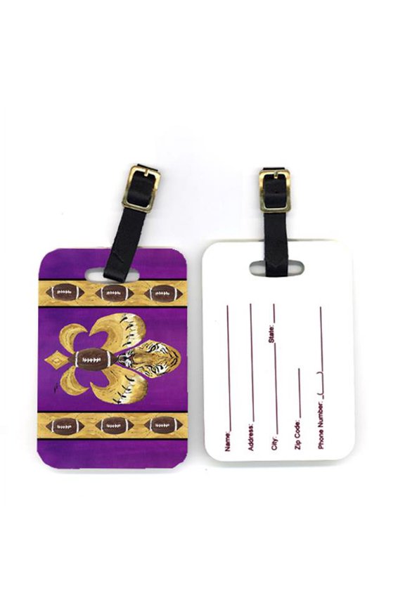 Carolines Treasures Pair of Tiger Football Fleur De Lis Luggage Tag