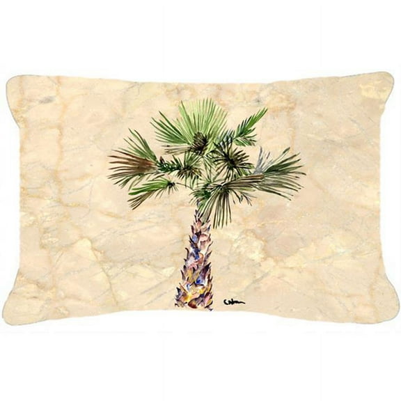 Carolines Treasures Palm Tree Indoor & Outdoor Fabric Decorative Pillow - 12 x 16 In.