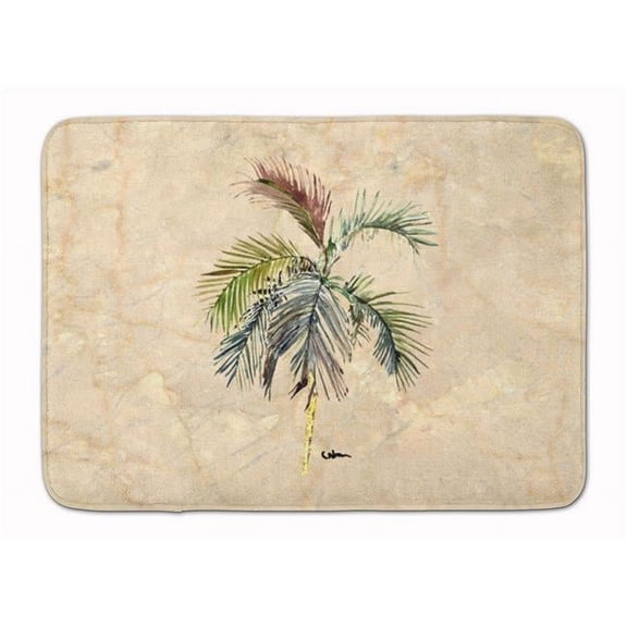 Carolines Treasures Palm Tree Machine Washable Memory Foam Mat
