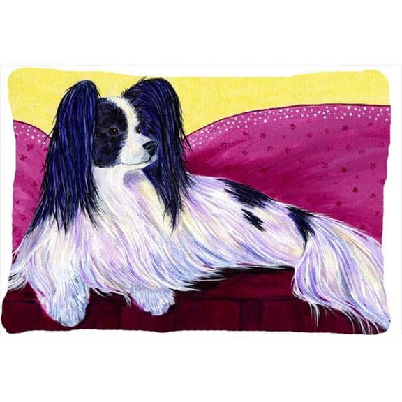 Carolines Treasures Papillon Decorative Indoor & Outdoor Fabric Pillow - 12 x 16 in.